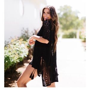 CORAL REEF BOARDWALK COVER UP | BLACK
